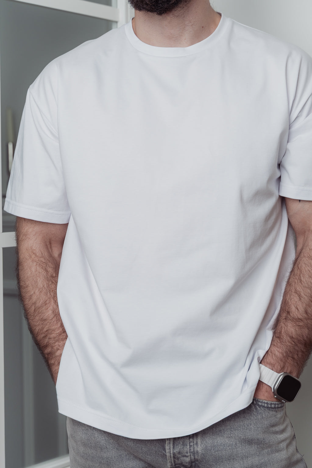 Nauja! Unisex Oversize marškinėliai (White)