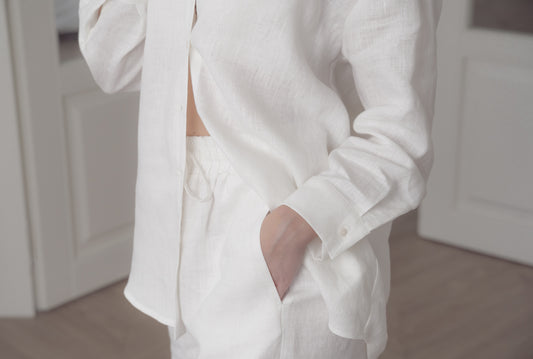 Lininiai šortai (White)